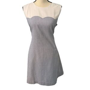 Duffield Lane Seersucker Sleeveless Midi Dress Size Large